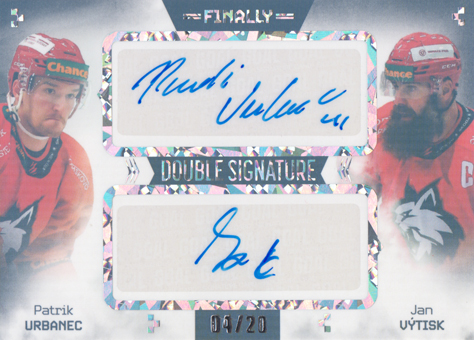 Urbanec Výtisk 23-24 GOAL Cards Finally Double Signature Rainbow #DS-17
