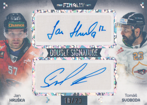 Hruška Svoboda 23-24 GOAL Cards Finally Double Signature Rainbow #DS-22
