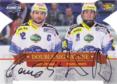 Čermák Jenyš 13-14 OFS Plus Update Double Signature Die Cut Silver #3