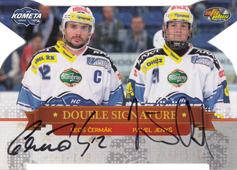 Čermák Jenyš 13-14 OFS Plus Update Double Signature Die Cut Silver #3