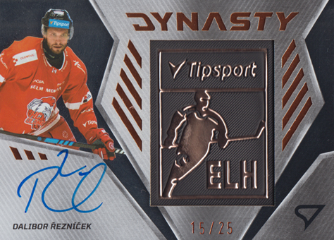 Řezníček Dalibor 24-25 Tipsport Extraliga Dynasty Copper Logo Auto #DYS-DR