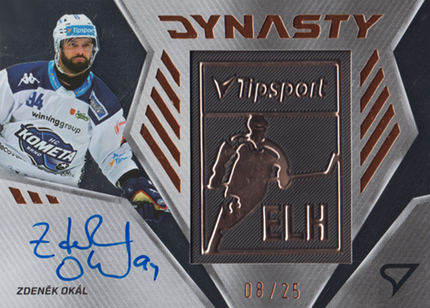 Okál Zdeněk 24-25 Tipsport Extraliga Dynasty Copper Logo Auto #DYS-ZO