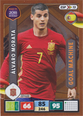 Morata Álvaro 2018 Panini Adrenalyn XL Road to WC Goal Machine #ESP-13