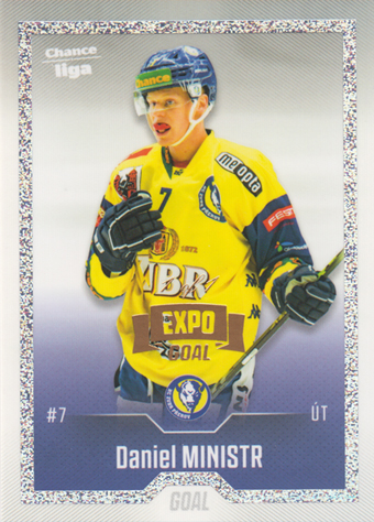 Ministr Daniel 22-23 GOAL Cards Chance liga EXPO Pardubice Rainbow Dotted #293