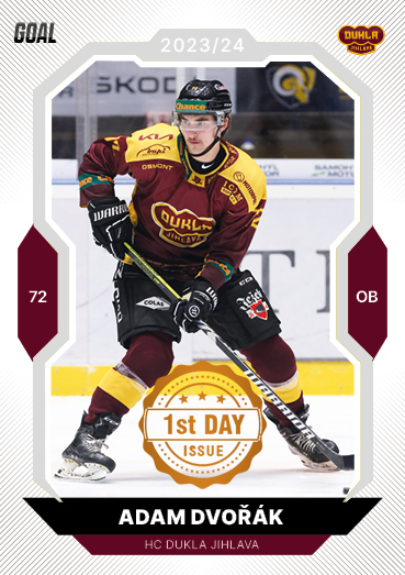 Dvořák Adam 23-24 GOAL Cards Chance liga 1st Day Issue #289