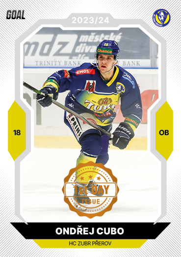 Cubo Ondřej 23-24 GOAL Cards Chance liga 1st Day Issue #300