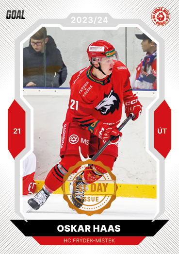 Haas Oskar 23-24 GOAL Cards Chance liga 1st Day Issue #318