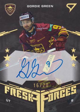 Green Gordie 24-25 Tipos Extraliga Fresh Forces Gold Auto #FFS-GG