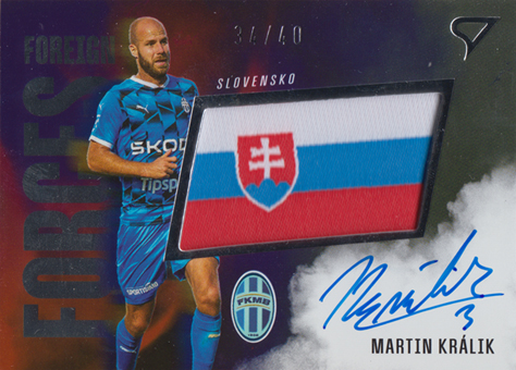 Králik Martin 25-26 Chance Liga Foreign Forces Silver Auto Flag #FFS-MK