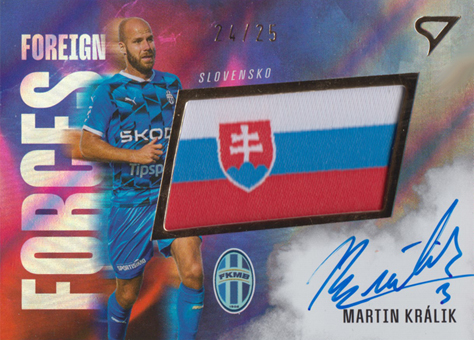 Králik Martin 25-26 Chance Liga Foreign Forces Gold Auto Flag #FFS-MK