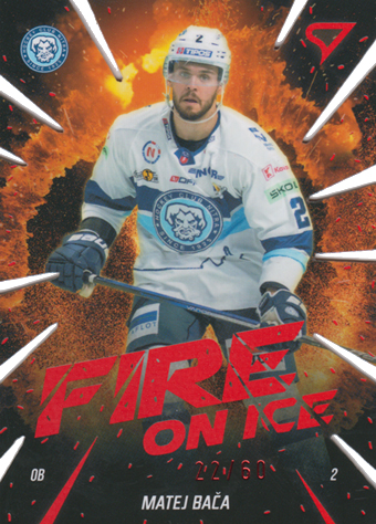 Bača Matej 23-24 Tipos Extraliga Fire on Ice Die Cut #FI-7