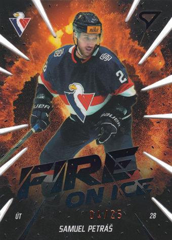 Petráš Samuel 23-24 Tipos Extraliga Fire on Ice Die Cut Black #FI-5