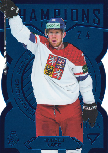 Kaše Ondřej 2025 Hokejové Česko Champions 2024 Blue Die Cut #GC-15