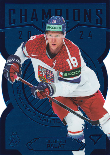 Palát Ondřej 2025 Hokejové Česko Champions 2024 Blue Die Cut #GC-20
