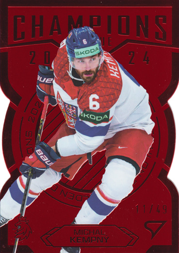 Kempný Michal 2025 Hokejové Česko Champions 2024 Red Die Cut #GC-06