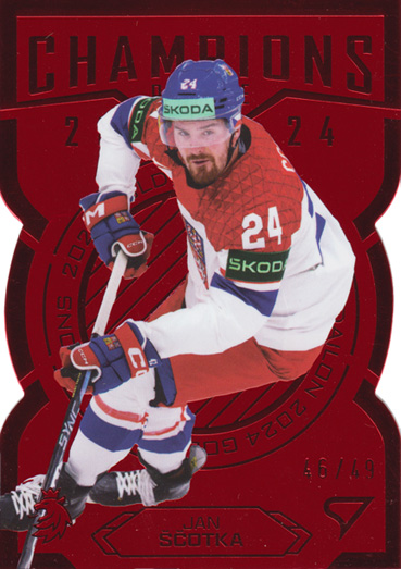 Ščotka Jan 2025 Hokejové Česko Champions 2024 Red Die Cut #GC-10