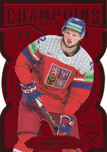 Kondelík Jáchym 2025 Hokejové Česko Champions 2024 Red Die Cut #GC-17