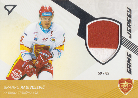 Radivojevič Branko 18-19 Tipsport Liga Game Jersey #J02