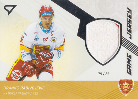 Radivojevič Branko 18-19 Tipsport Liga Game Jersey #J02