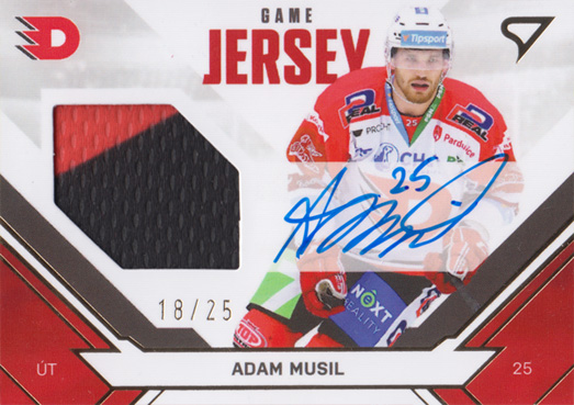 Musil Adam 21-22 Tipsport Extraliga Game Jersey Auto #JS-AM