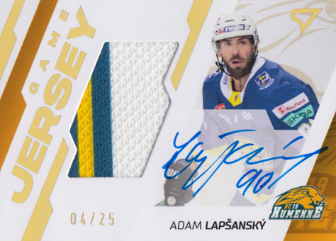 Lapšanský Adam 23-24 Tipos Extraliga Game Jersey Auto #GJS-AL