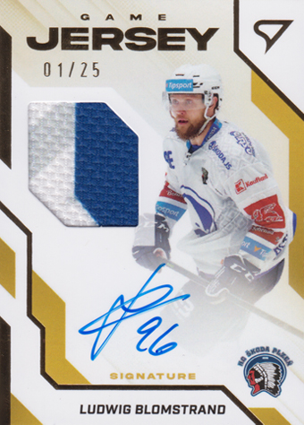 Blomstrand Ludwig 22-23 Tipsport Extraliga Game Jersey Auto #GJS-BL