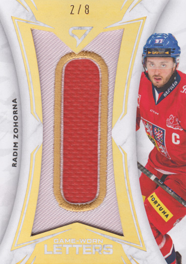 Zohorna Radim 2025 Hokejové Česko Game-Worn Letters "O" #GL-RZ