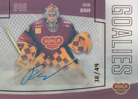 Beran Adam 22-23 GOAL Cards Chance liga Goalies Autograph #G-1