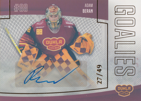 Beran Adam 22-23 GOAL Cards Chance liga Goalies Autograph #G-1