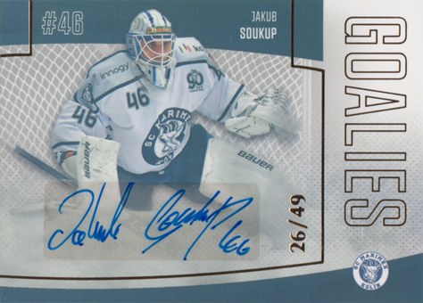 Soukup Jakub 22-23 GOAL Cards Chance liga Goalies Autograph #G-11