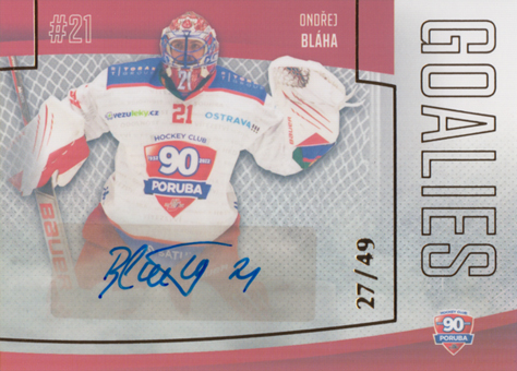 Bláha Ondřej 22-23 GOAL Cards Chance liga Goalies Autograph #G-15