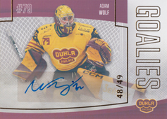 Wolf Adam 22-23 GOAL Cards Chance liga Goalies Autograph #G-19