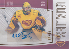 Wolf Adam 22-23 GOAL Cards Chance liga Goalies Autograph #G-19