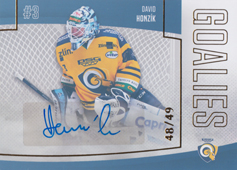 Honzík David 22-23 GOAL Cards Chance liga Goalies Autograph #G-40