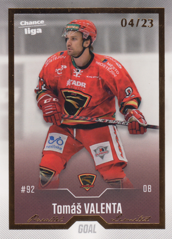Valenta Tomáš 22-23 GOAL Cards Chance liga Gold #50