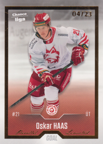 Haas Oskar 22-23 GOAL Cards Chance liga Gold #137