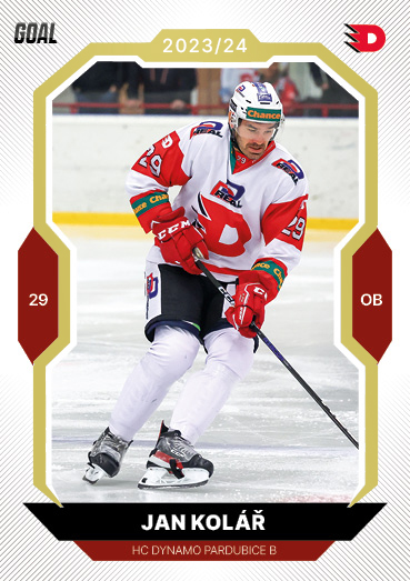 Kolář Jan 23-24 GOAL Cards Chance liga Gold #174