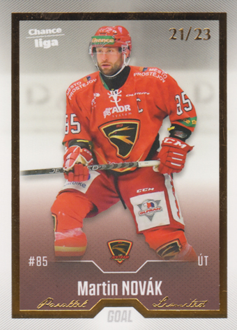 Novák Martin 22-23 GOAL Cards Chance liga Gold #258