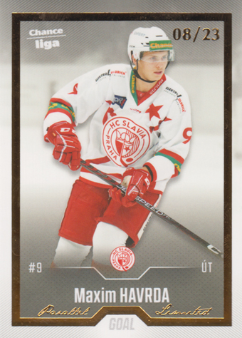 Havrda Maxim 22-23 GOAL Cards Chance liga Gold #309