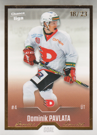 Pavlata Dominik 22-23 GOAL Cards Chance liga Gold #350