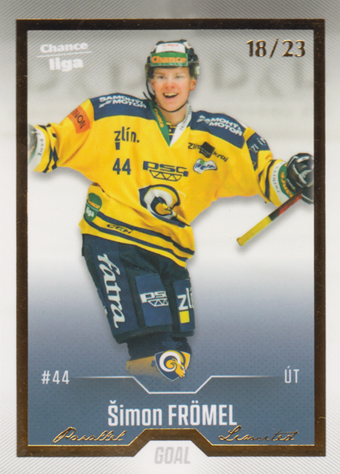 Frömel Šimon 22-23 GOAL Cards Chance liga Gold #396