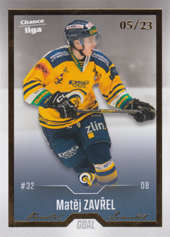Zavřel Matěj 22-23 GOAL Cards Chance liga Gold #494