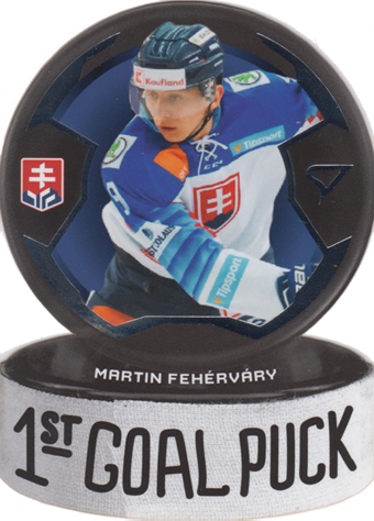 Fehérváry Martin 2024 Hokejové Slovensko 1st Goal Puck #GP-03