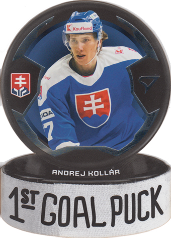 Kollár Andrej 2024 Hokejové Slovensko 1st Goal Puck #GP-10
