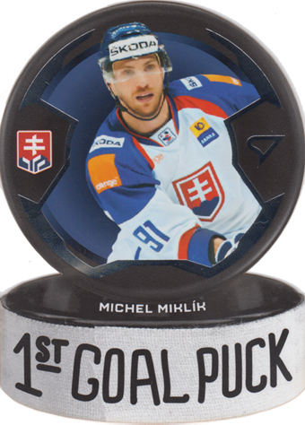 Miklík Michel 2024 Hokejové Slovensko 1st Goal Puck #GP-13