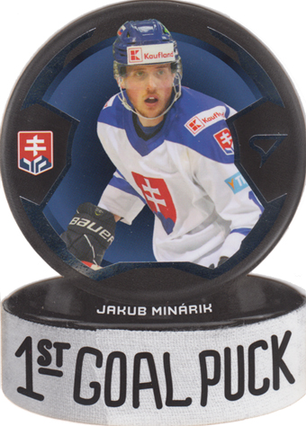 Minárik Jakub 2024 Hokejové Slovensko 1st Goal Puck #GP-14