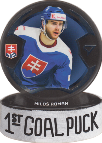 Roman Miloš 2024 Hokejové Slovensko 1st Goal Puck #GP-15