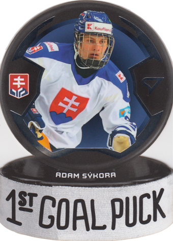 Sýkora Adam 2024 Hokejové Slovensko 1st Goal Puck #GP-18