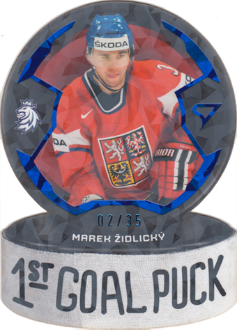 Židlický Marek 2024 Hokejové Česko 1st Goal Puck Limited #GP-07