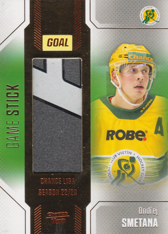 Smetana Ondřej 22-23 GOAL Cards Chance liga Game Stick #S-4